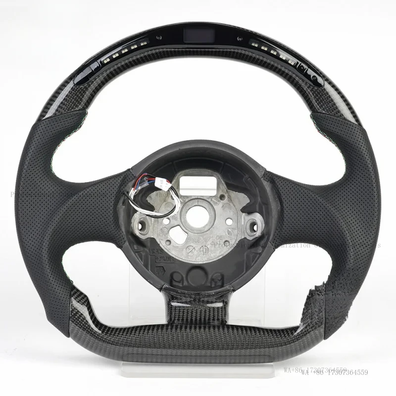 Hot Suitable for 10 Lamborghini Gallardo models, LED carbon fiber flat-bottom steering wheel car steering wheel modification