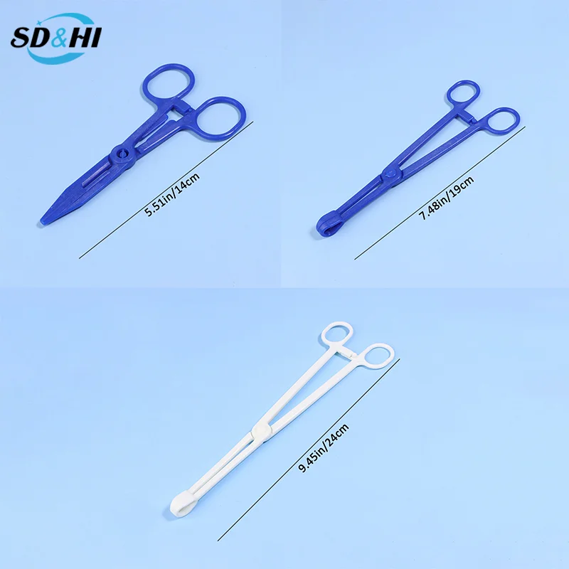 1Pcs Disposable Sterile Slotted Round Navel Forceps Clamp Triangle Open Plier Ear Nose Lip Belly Body Piercing Forceps Tools