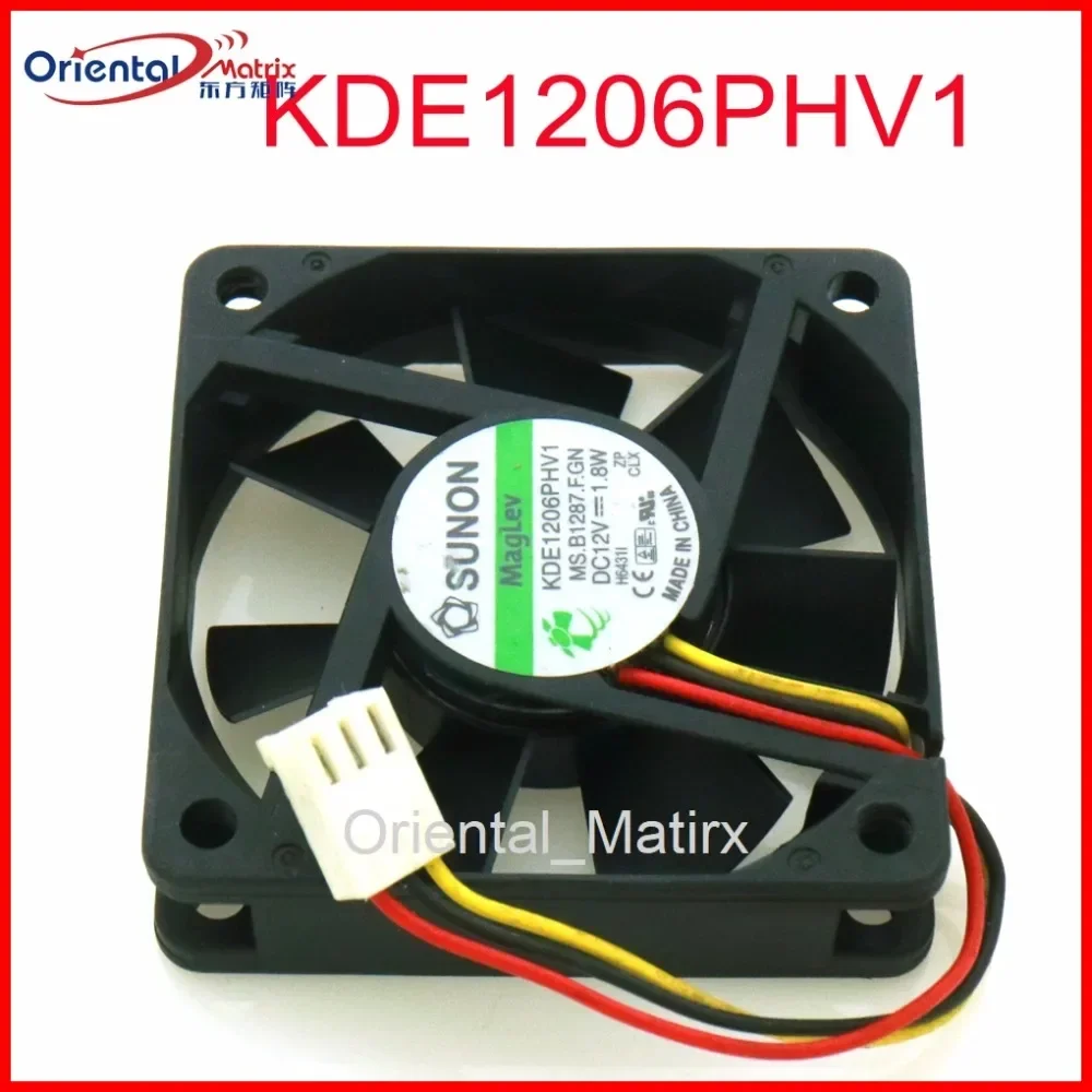KDE1206PHV1 12V 1.8W 60x60x15mm CPU Fan 3Pin Computer CPU Cooling Cooling Fan