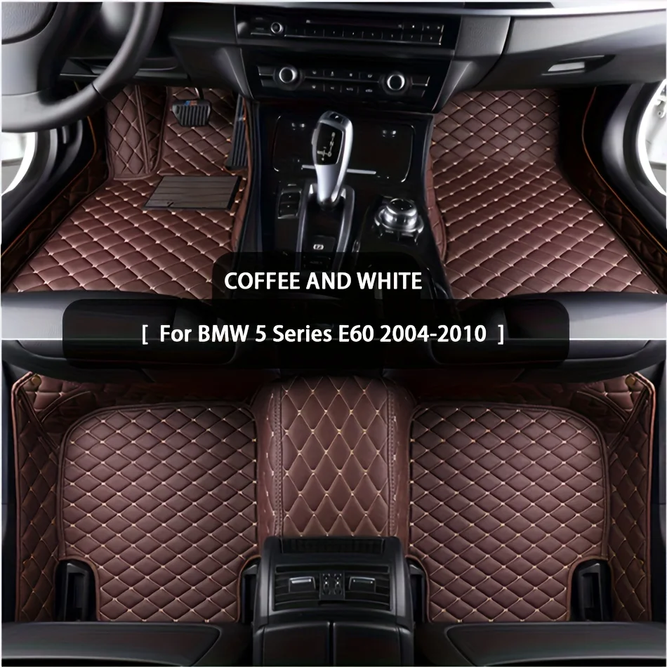 Surround completo couro do plutônio para bmw série 5 e60 2004-2010 tapetes do carro para auto gadgets tapetes para acessórios interiores do carro