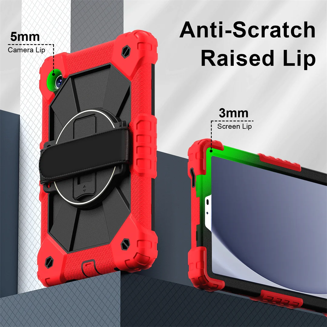 

Shockproof Case for Samsung Tab A11 8.7in 2025 New Release360° Rotating Stand Hand Strap Multi-Color Tablet Case Eco-friendly
