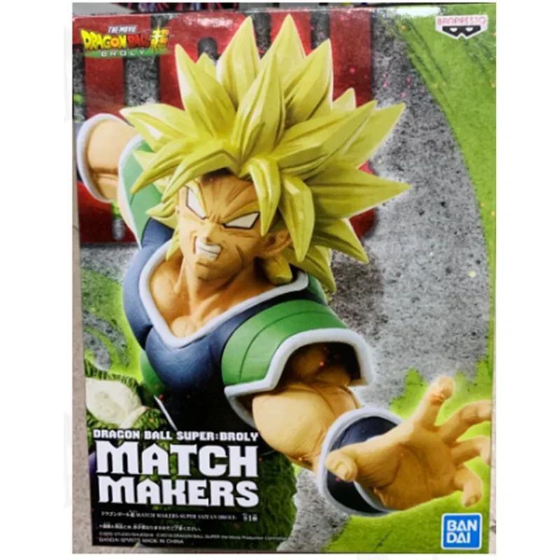 Bandai Genuine Dragon Ball Anime Figure Broli MATCH MAKERS Action Figure Toys for Boys Girl Kid Christmas Gift Collectible Model