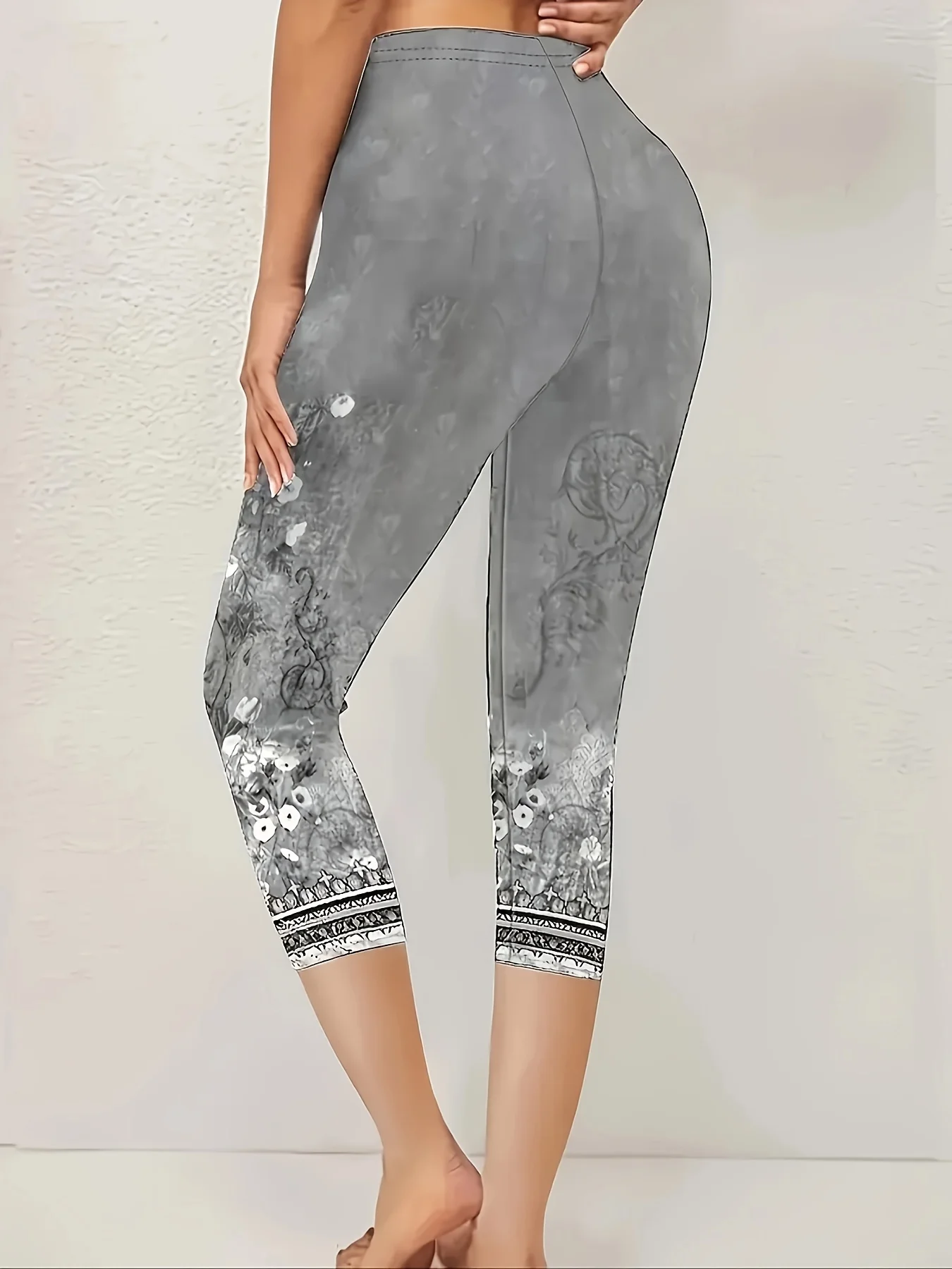448 Women's Seven-Eight Pants, Printed Leggings