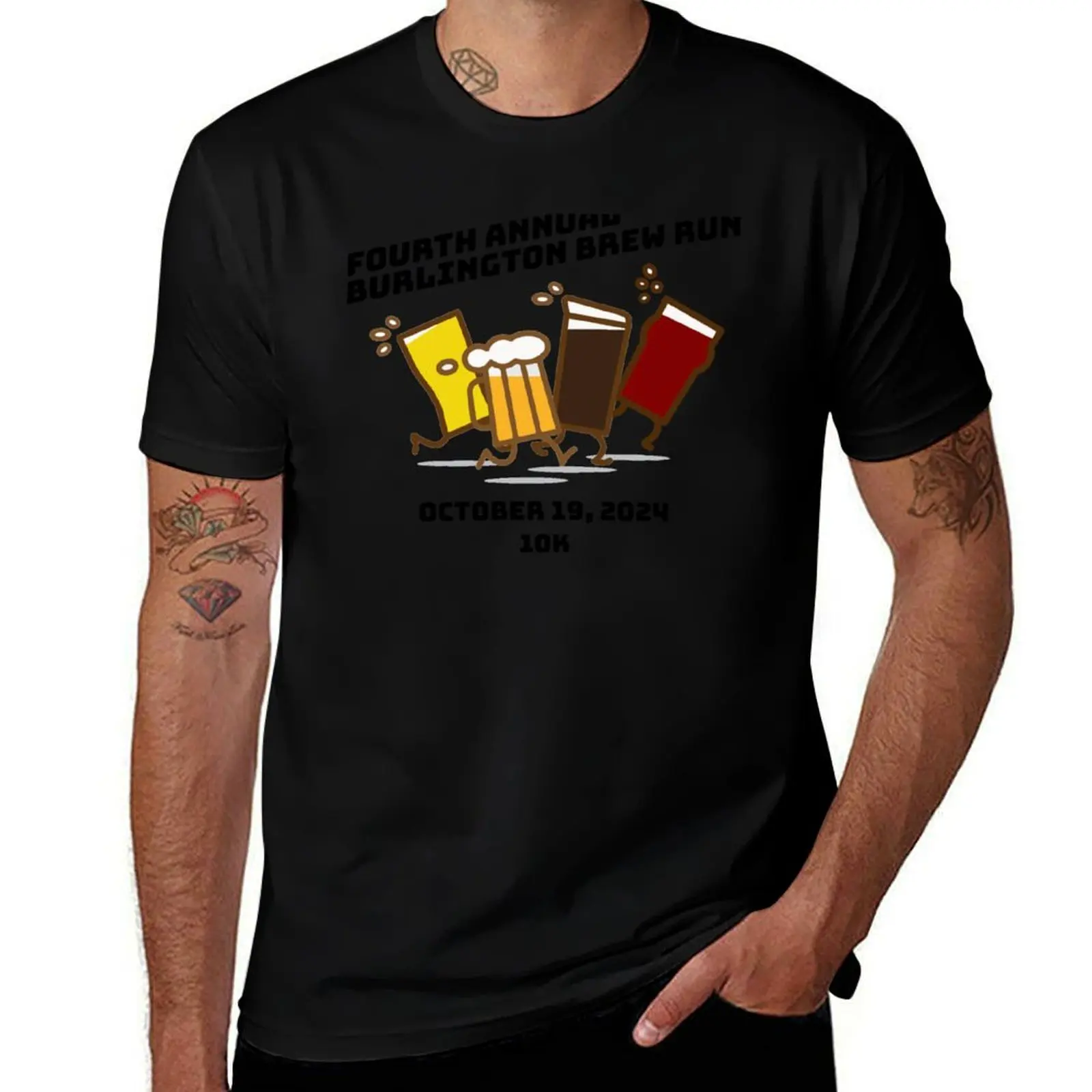 Forth Annual Burlington Brew Run T-Shirt Outdoor Activity Sports T-Shirt