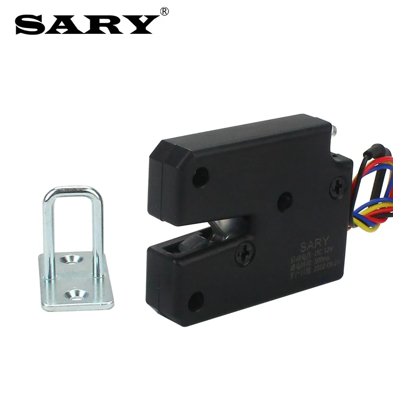 Small DC3V5V12V plastic titanium wire lock mini electric control electronic lock belt feedback signal