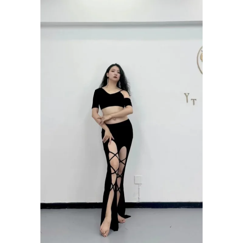 Traje de danza del vientre profesional de bailarina árabe para mujer, conjunto de traje étnico chino para escenario, vestido de baile, baile, nuevo, 2024