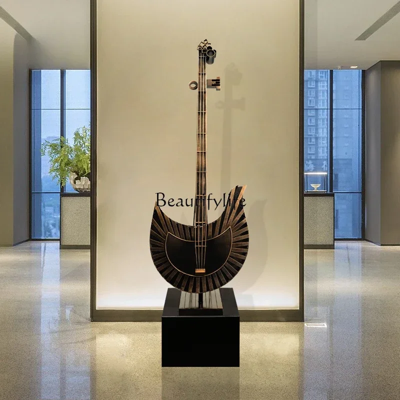 56Large Classical Guitar Instruments Floor-to-Floor Sculpture Decorations Soft Decorations Metal Ornaments
