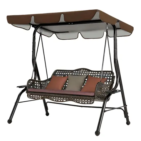 Cubierta para toldo oscilante para Patio para 3 personas, cubierta superior oscilante Anti-UV resistente a la intemperie, Garde resistente a desgarros, duradero y estable