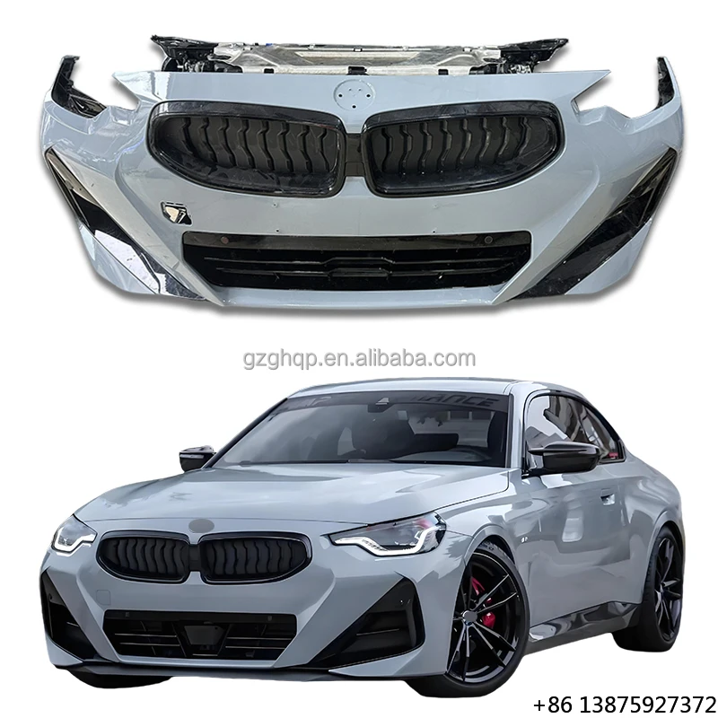

Б/у высококачественный полный комплект переднего обвеса для BMW 2 серии G42, сборка переднего бампера, 2024 год