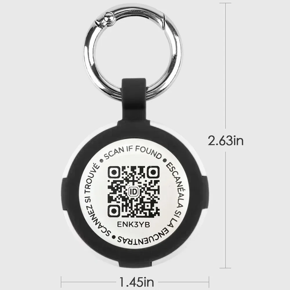 Airtag Holder with Pet QR Smart Tags ,Dog Accessories ID Tag for Dog Cat Waterproof Silicone , Anti-Lost Email Location Alert