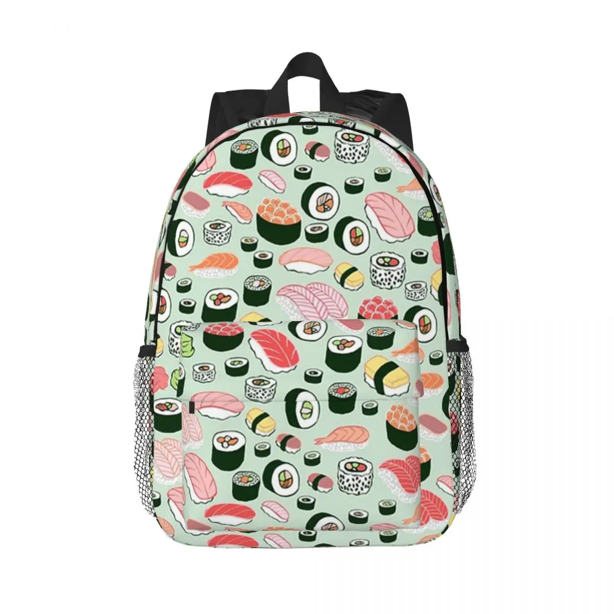 Sushi Forever Backpacks Boys Girls Bookbag Cartoon Students School Bags Travel Rucksack Shoulder Bag Large Capacity