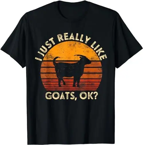 

I Just Really Like Goats Farmer Farm Animal Goat Lover T Shirt Sweat 48591