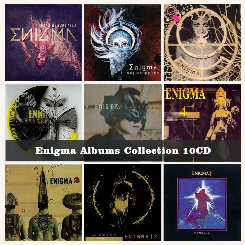 Colección de 10 álbumes de música Enigma 9 en CD, solo CD sin cubierta, CD de música electrónica ambiental de la era nueva.
