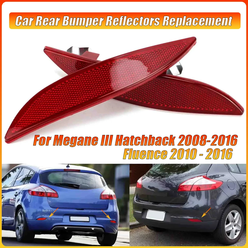 

Genuine Quality 1 Pair Rear Bumper Reflectors for Compatible with Megane III and Fluence Models (2008-2016), Exterior Parts