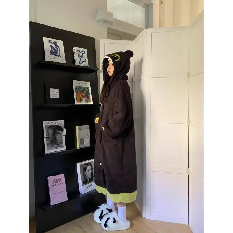 الكبار Kigurumi بلا أسنان التنين نيسيي منامة تأثيري حلي الجلباب أنيمي ثوب النوم هالوين الكرتون ملابس خاصة النعال