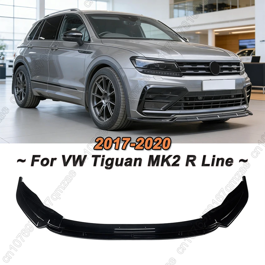 

Front Bumper Lip Splitter Diffuser Lip For VW VolksWagen Tiguan MK2 R-Line 2017-2020 Pre-Facelift Kit Spoiler Bumper Accessories