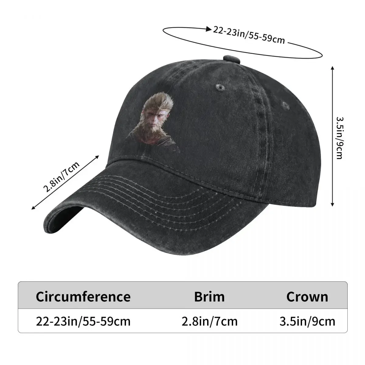 Black Myth: Wukong Multicolor Hat Peaked Women's Cap Global Popular Games Personalized Visor Protection Hats