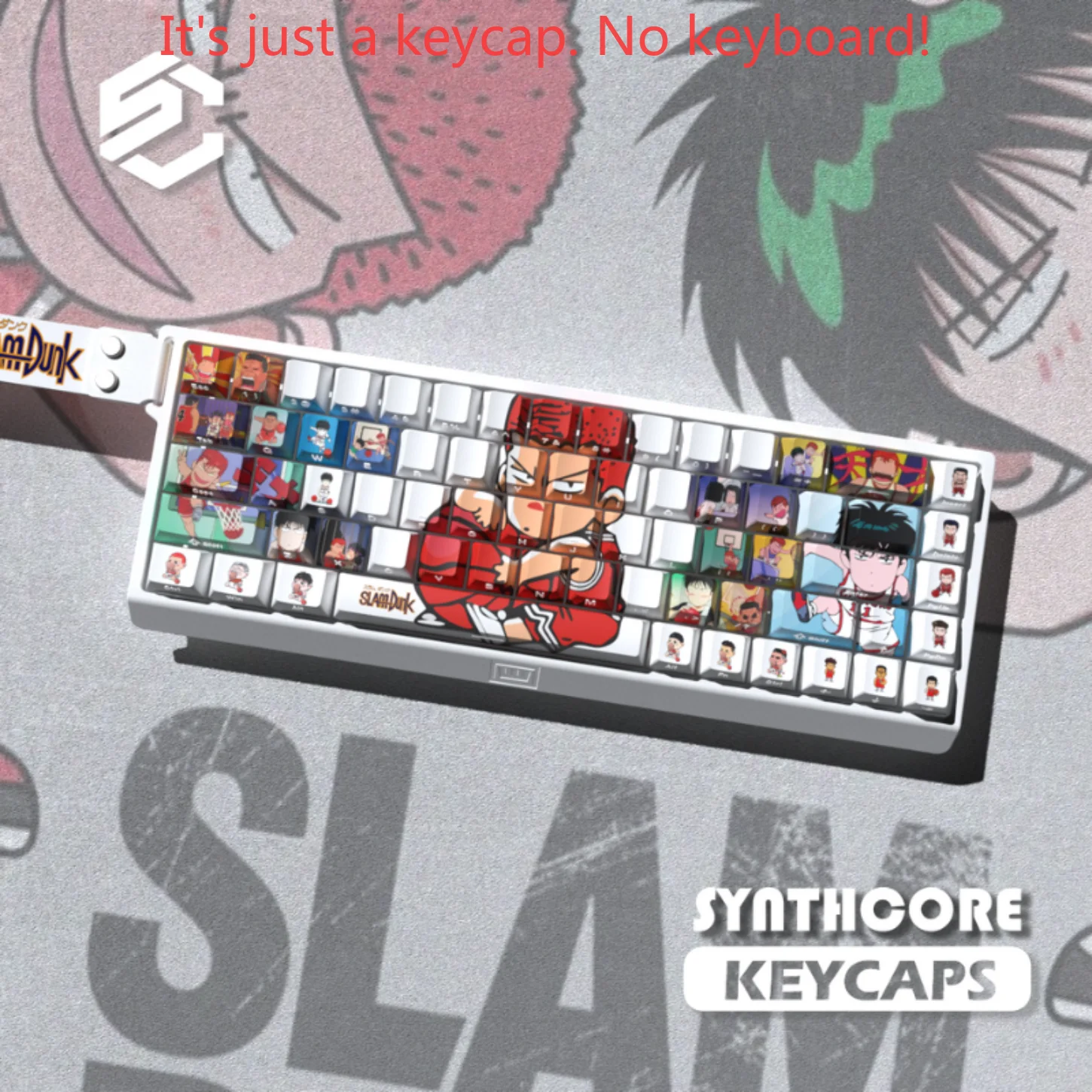 Basketball Expert, полупрозрачный колпачок с мультяшным рисунком вишни с боковой гравировкой, PBT, 74, клавиши, также используется для механических клавиатур 60/64/65/68