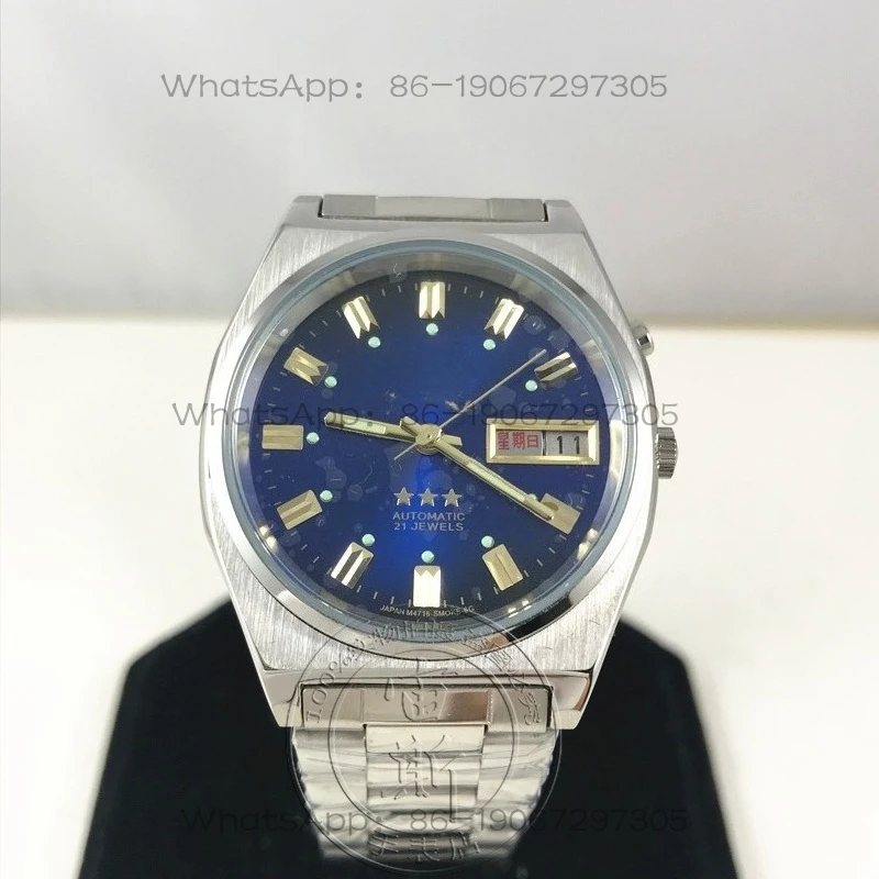 2026 جديد للجنسين المشرق ساعة ميكانيكية حزام الصلب للطي المشبك وظيفة كاملة سلسلة ساعات التوقيت العالمي 35 مللي متر #4