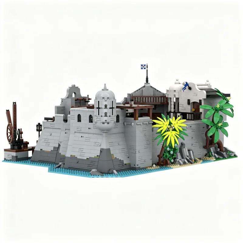

6725PCS MOC Pirate Sailing Fort N La Murallada Model Collectible Display DIY Creative Bricks Home Decor Gift Decoration Building