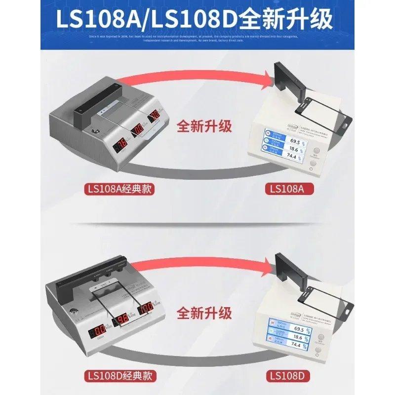 Linshang LS108A Optical Transmittance Meter Mobile Phone Lens Transmittance Meter Infrared IR Ink Tester images - 6