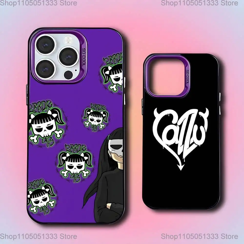

c-Cazzu Error 93 Singer Phone Case For iPhone 16,15,14,13,12,11,Mini,Pro,E,SE4,XS,MAX Purple Candy Matte Cover