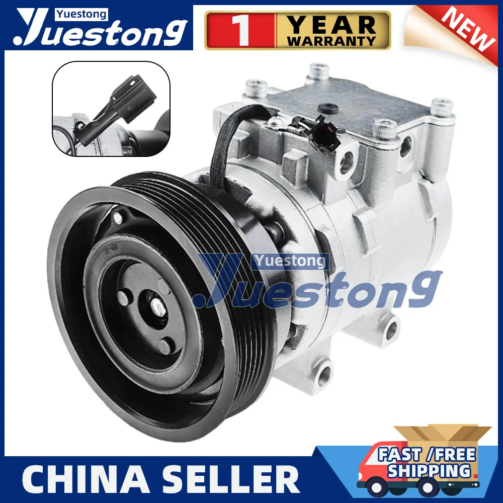 Compresseur de climatisation HS15 avec embrayage pour Hyundai Tiburon 03-08 V6 2.7L Coupé 977012C600 97701-2C600 58199 57199