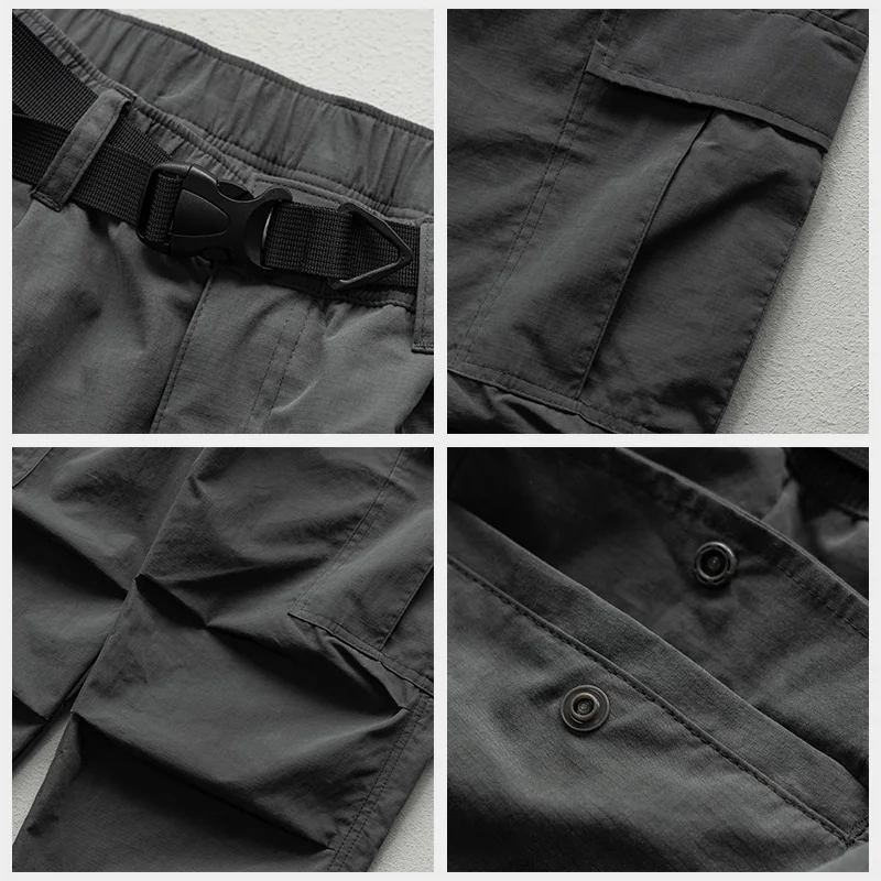 

Men's Summer Casual Wide Leg Cotton Work Trousers Qui Dry Dad Pants Autumn Wear Resistant Long Pants Youth Faion Loose Fit