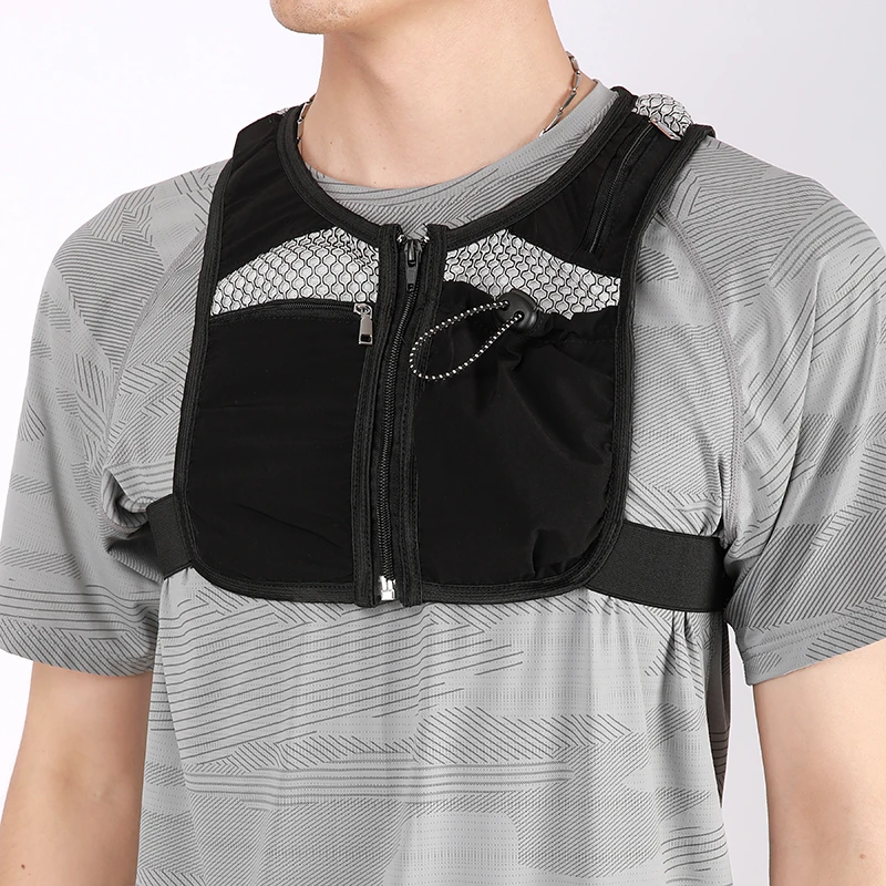 with Reflective Strips Running Vest Pack Waterproof Nylon Water Bottle Backpack Lightweight With Phone Bag Trail Running Vest