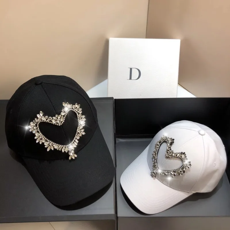 bones-de-beisebol-de-strass-de-luxo-para-mulheres-padrao-de-coracao-moda-feminina-chapeus-de-algodao-snapback-bone-versatil-chapeu-de-menina-mare