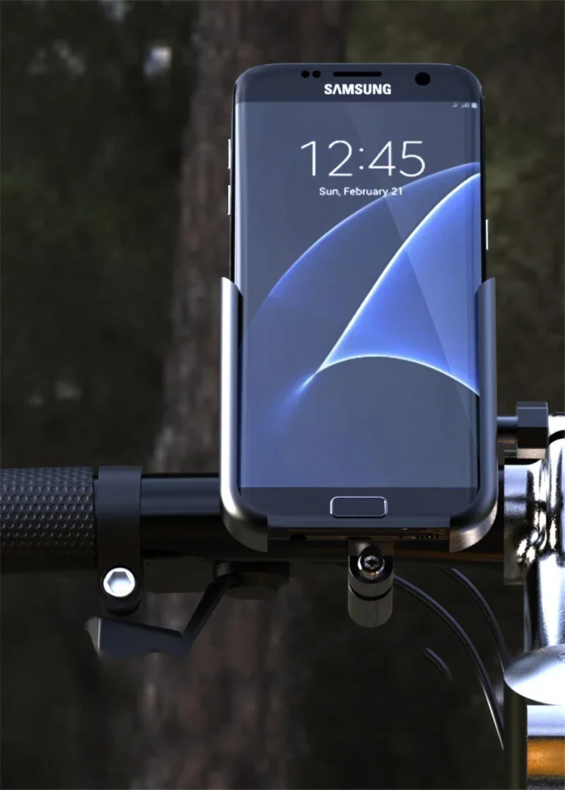 VIKEFON Aluminiumlegierung Motorrad Fahrrad Handyhalterung für 4-7 Zoll Smartphone GPS Lenkerhalterung Motorradzubehör – Detail 5