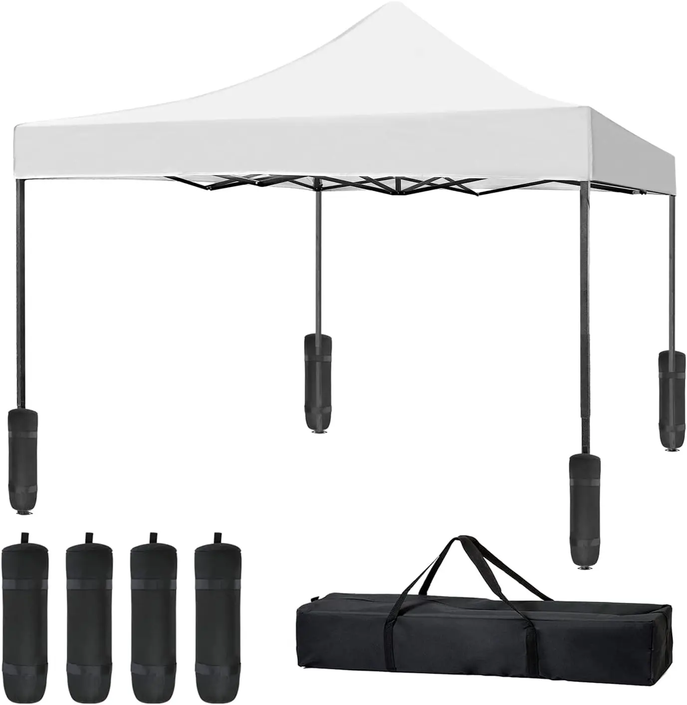 

Pop Up Canopy,Instant Outdoor Tent with Anti-UV Fabric,Easy Setup,Portable Bag & Sand Bags,for Events,Camping & Commercial Use