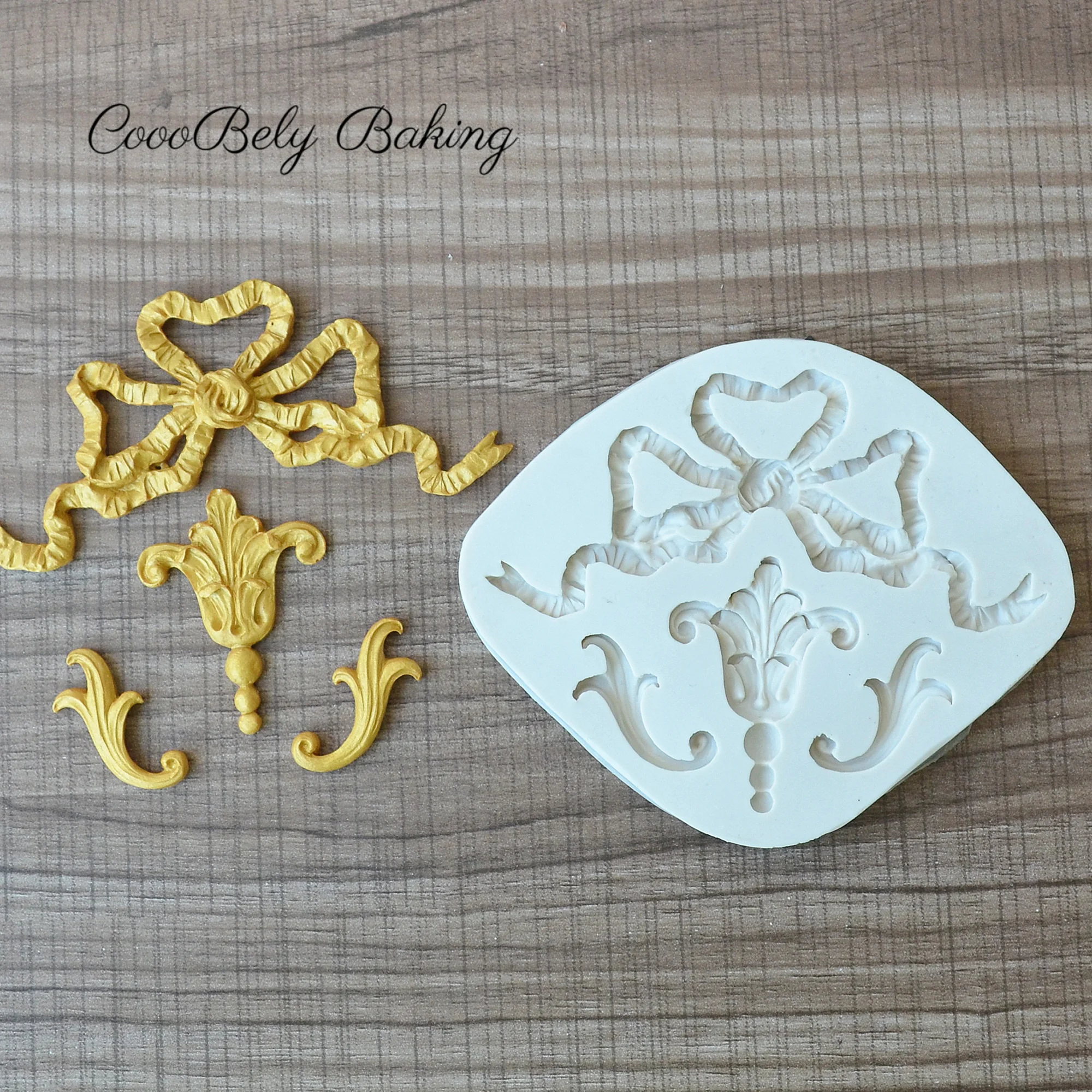 Baroque Lace Silicone Molds For Baking Fondant Bow Cake Decorating Tools Chocolate Mould Cupcake Mold Kitchen Accessories