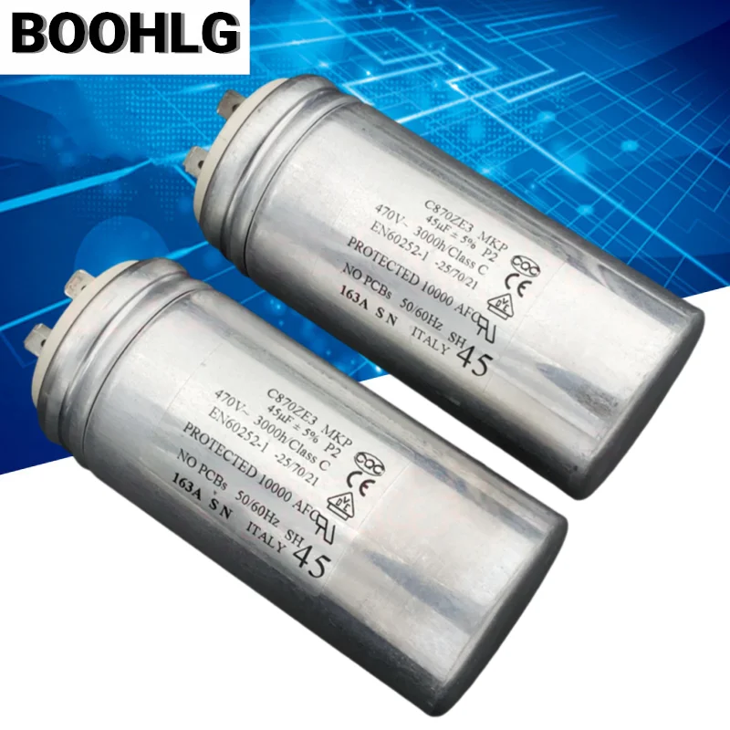 1 Uds 45uF C870ZE3 MKP condensador de arranque de Motor 470V