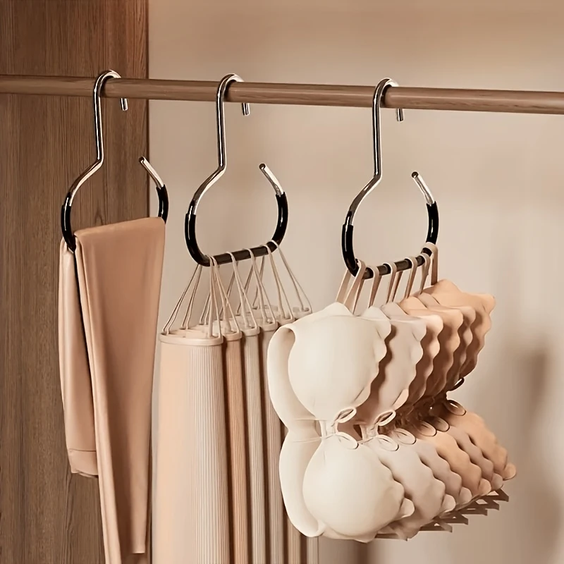 5pcs Hat Hook Storage Rack, Non-slip Ring Wardrobe Hangers, Ideal for Hats, Socks, Scarves, and Underwear – Space-saving Closet