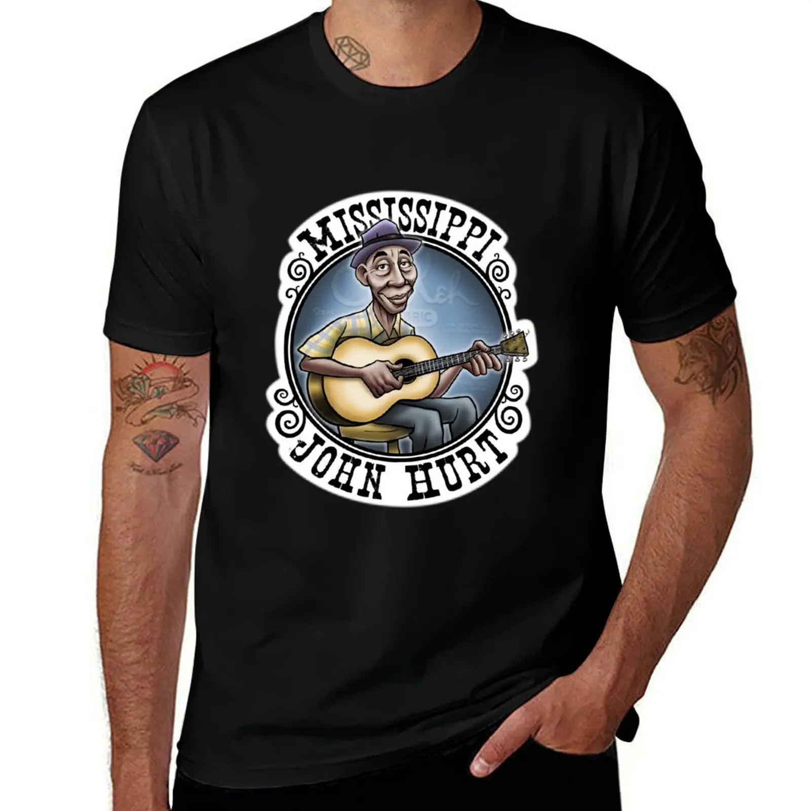 Mississippi John Hurt T-Shirt Plus Size Quick Dry Sports Tee T-Shirt