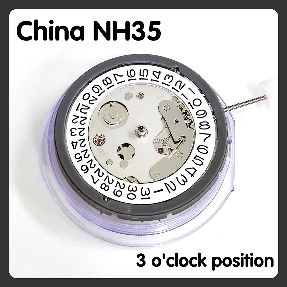 

Механизм NH35, автоматический механизм, запчасти для часов NH35, аксессуары для замены, механизм NH35 с датой, белый/черный.
