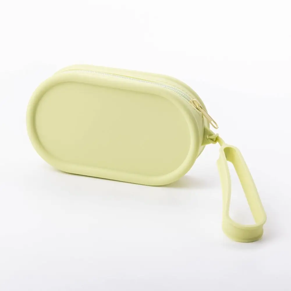 

Korean Style Silicone Cosmetic Bag Zipper Round Pouches Bag Organizer Portable Waterproof Silicone Coin Purse Women