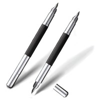 Double Head Engraving Marking Pen Tungsten Carbide Tip Etching Pencil Metal Glass Wood Carving Scribing Marker Tools 1/2/3pcs