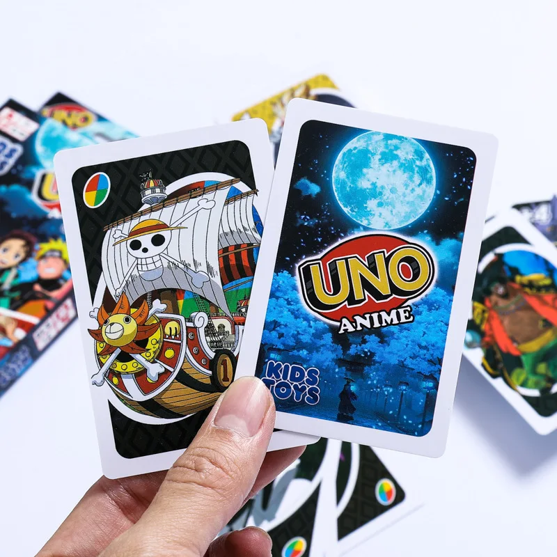 UNO FLIP! ONE PIECE NARUTO Board Game Anime Cartoon Figure Pattern Family Funny Entertainment uno Cards Games Christmas Gifts