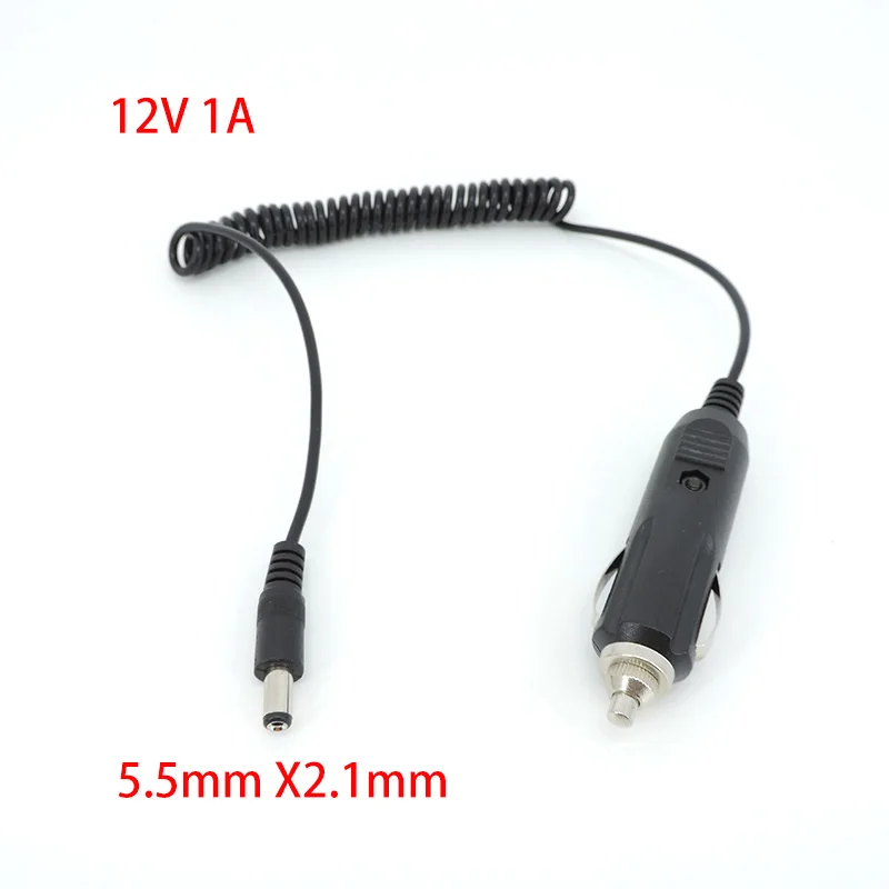 

Автомобильный зажигалка постоянного тока 12 В, зарядное устройство до 5,5 x 2,1 мм, зарядный кабель, пружинный шнур, линия