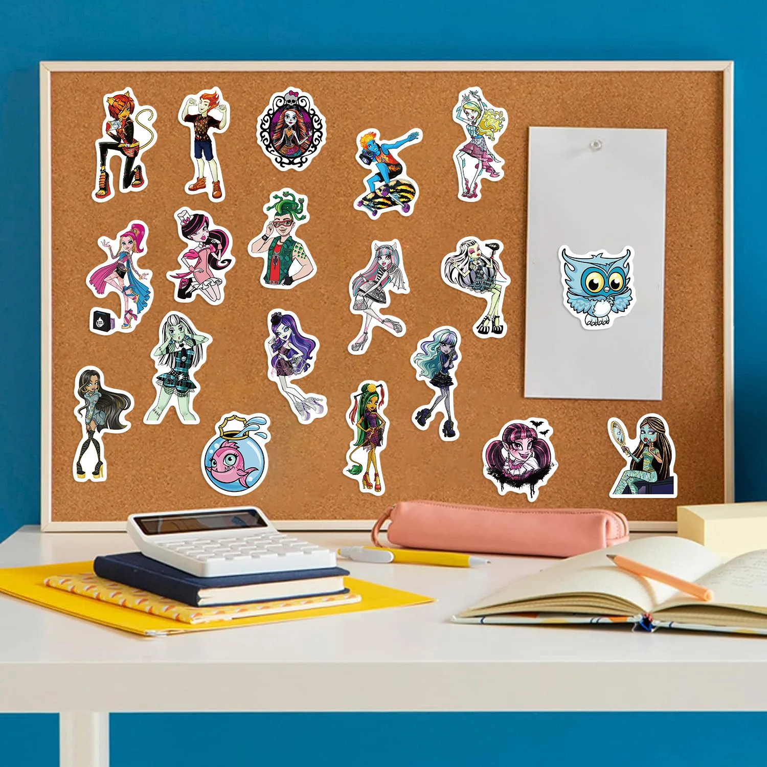 70pcs Anime Monster High School Cartoon Graffiti Stickers Phone Guitar Laptop Notebook Suitcase Waterproof Sticker Kids Toy