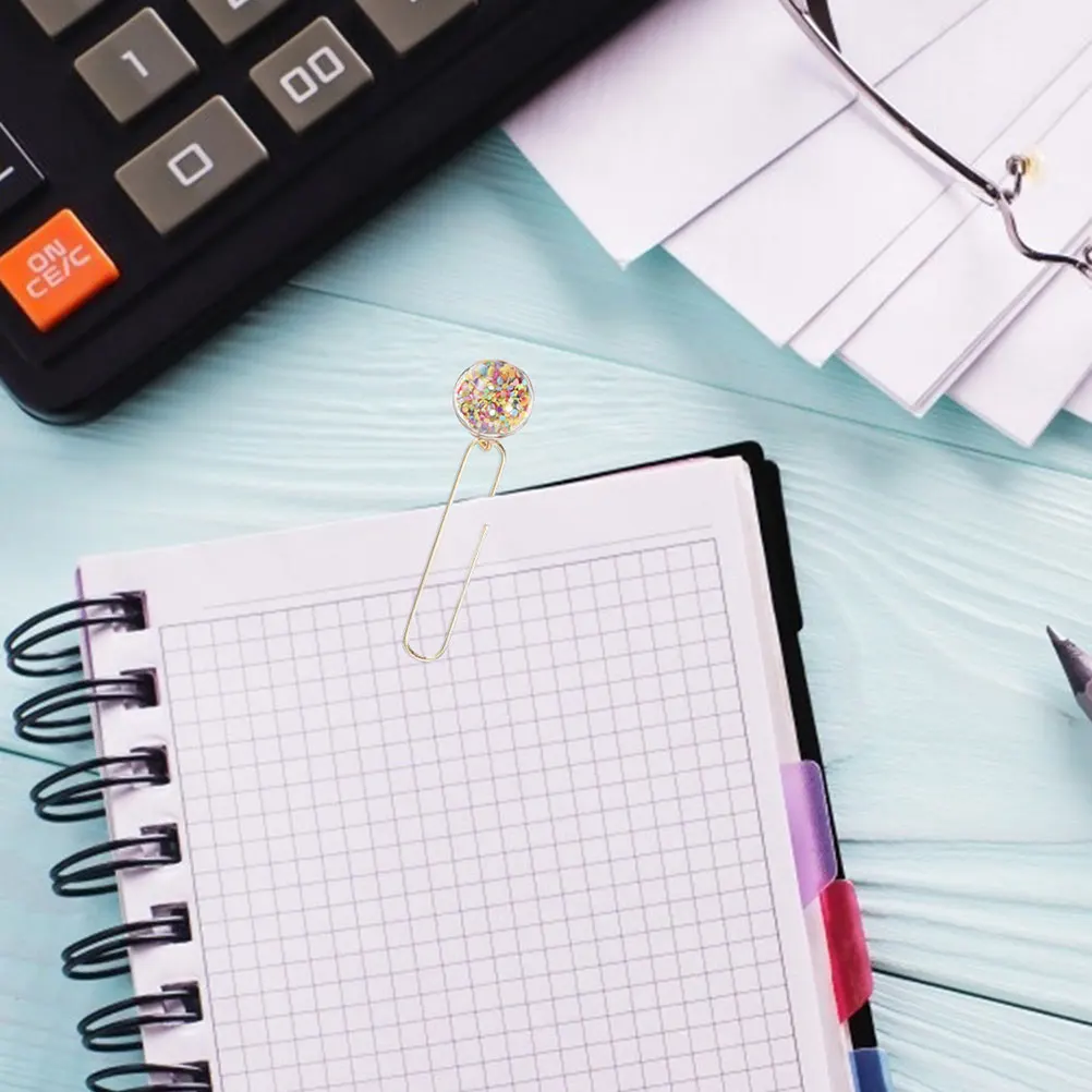 

10Pcs Bright Lovely Creative Paper Clips Colored Clips for Office School Document Files Organizing Bookmark Holders