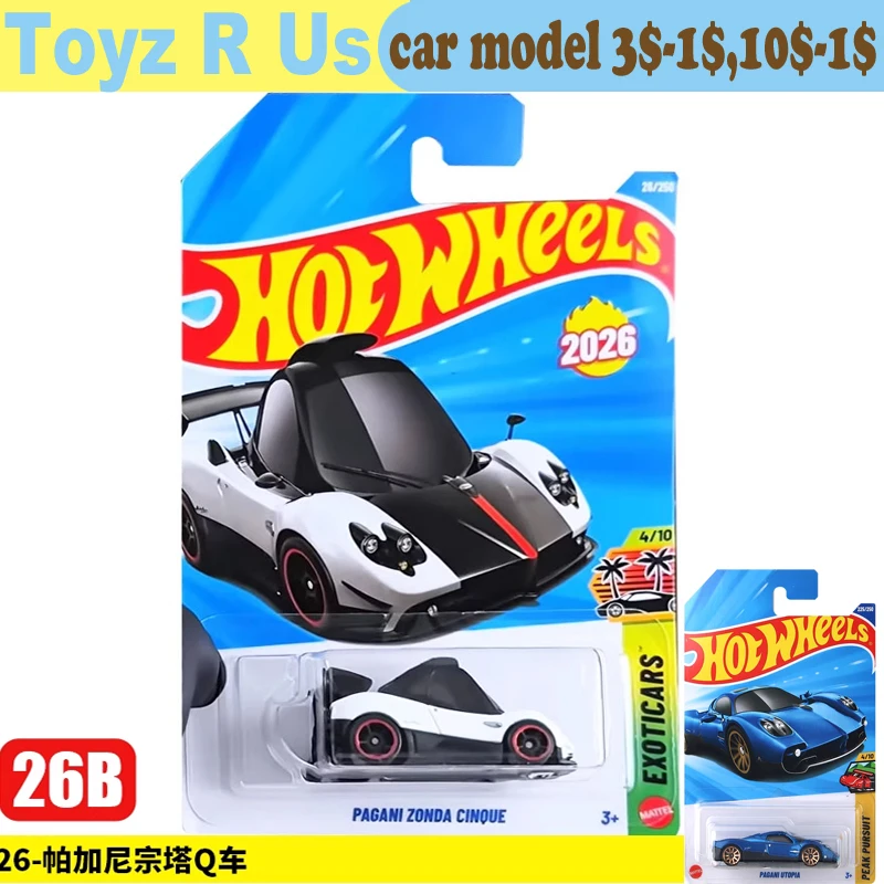 Coche Original Hot Wheels Pagani Zonda Cinque, juguetes para niños, vehículos fundidos a presión 1/64, modelo de aleación, Mini colección, regalo de cumpleaños 2026B
