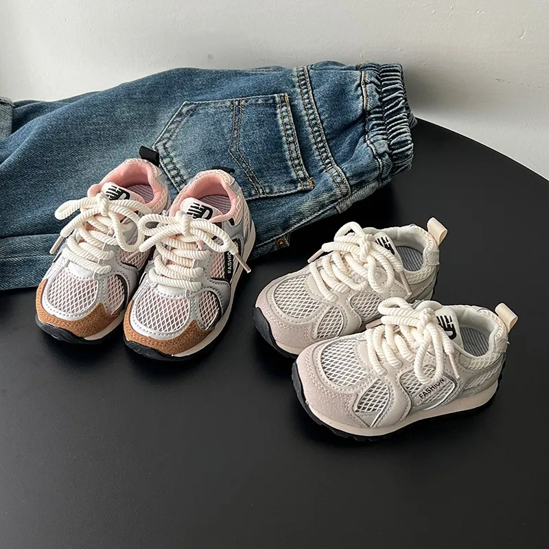 

2025 Summer Boys Girls Breathable Hollow Orbit Metallic Sneaker Toddler Kid Casual Fashion Shoe Child Tenis Sports Walking Shoes