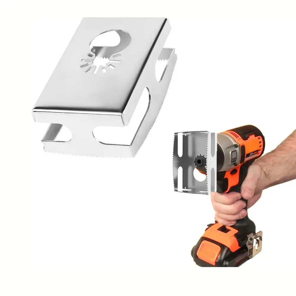 Portable Stainless Steel Square Slot Cutter Universal Durable Drywall Cutout Tool Hand Tools Rectangle Slot Cutter