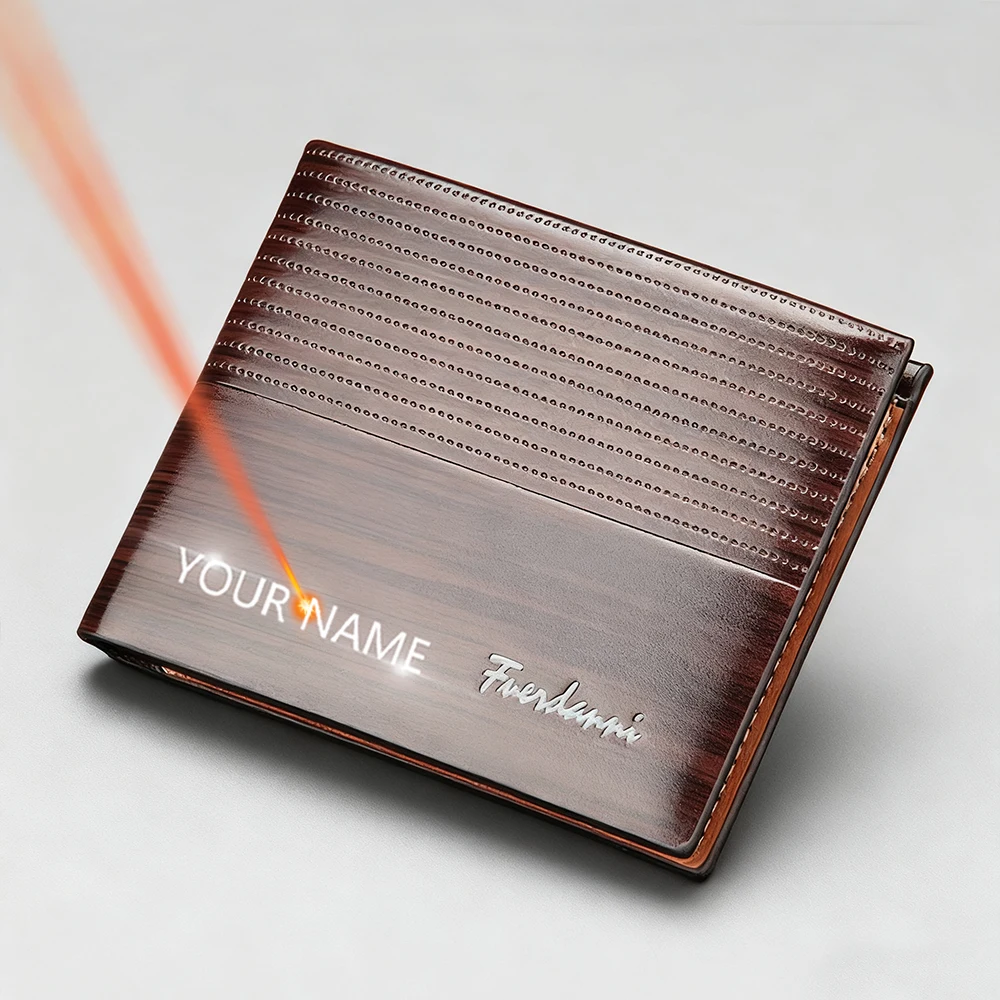 عالية الجودة قصيرة الرجال المحفظة اسم النقش بطاقة كليب سليم الذكور المحافظ تصميم بسيط معرف وحامل البطاقة للرجال #1