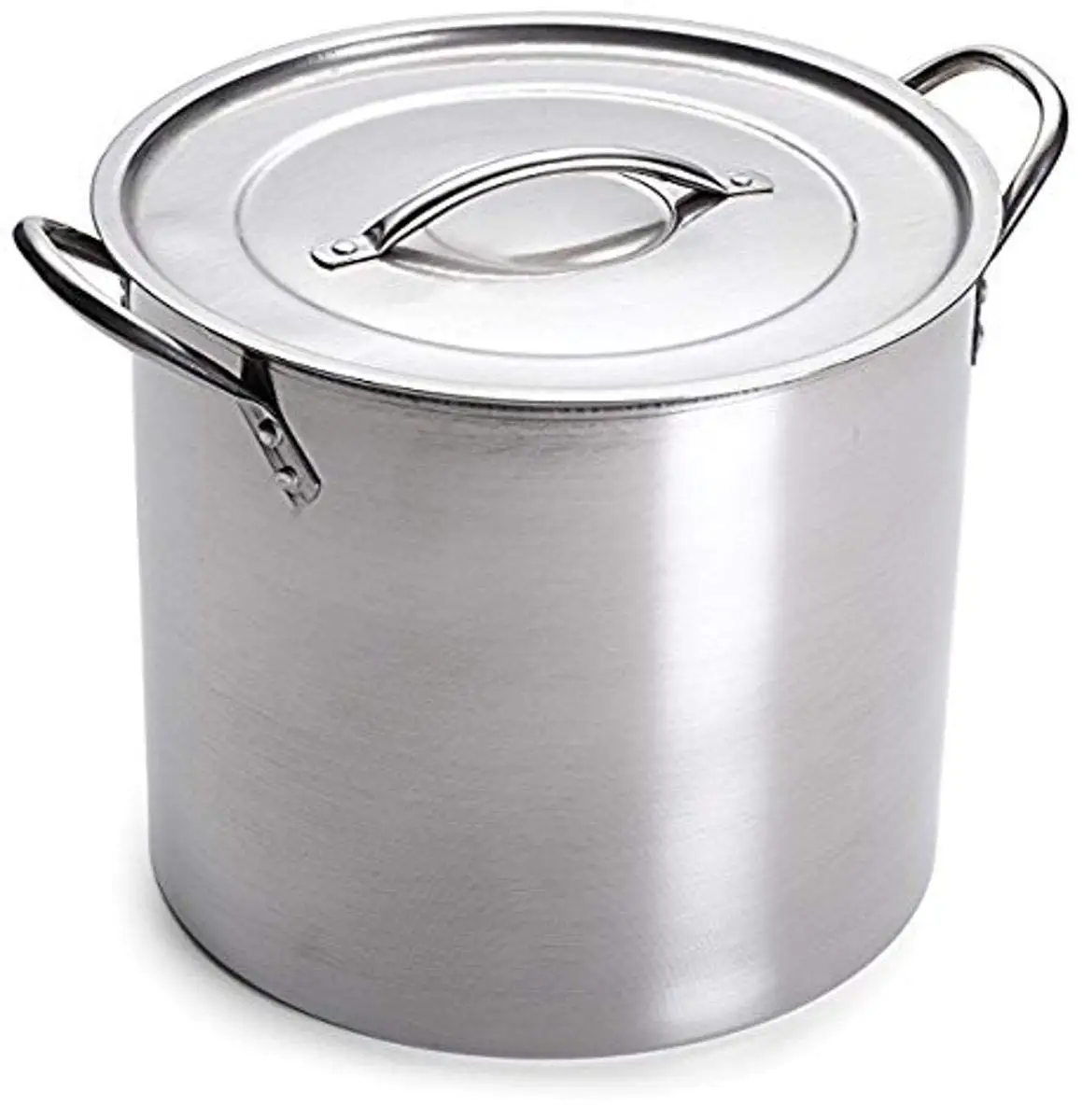 

5 Gallon Stainless Steel Stock Pot with Lid, 12.5x12.5x11.5 Inches, Durable Cooking Pot for Large Meals