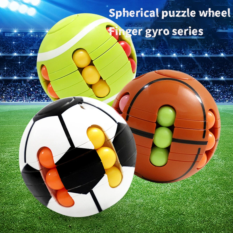Fingertip gyro cube magic bean multi-headfinger gyro rotationanti-pressure relief toys for adultchildrenstress relief education