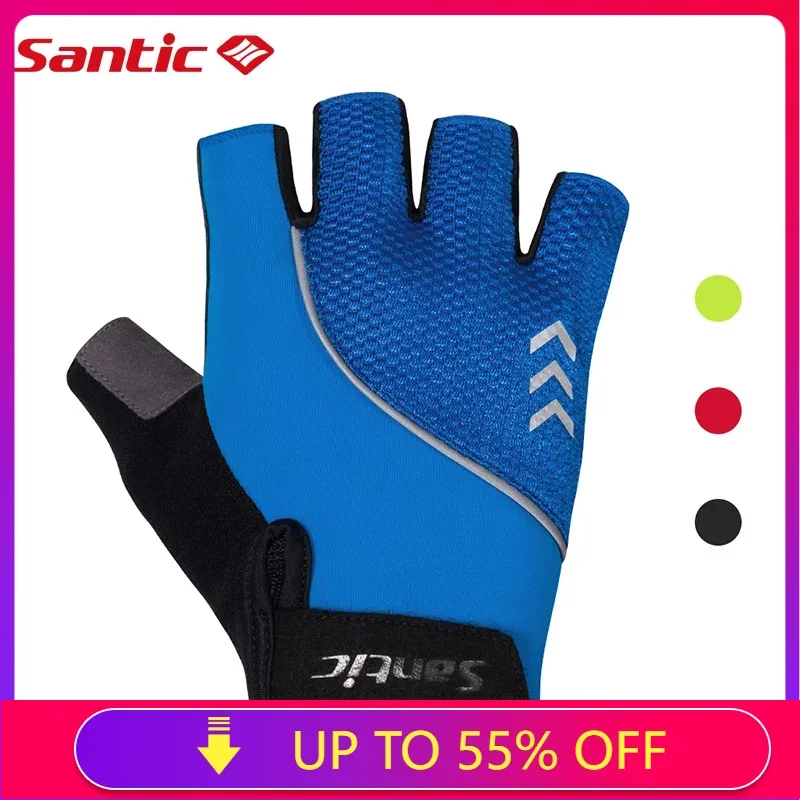 Santic Cycling Gloves Summer Half Finger Bike Gloves MTB Road Bike Breathable K3P136